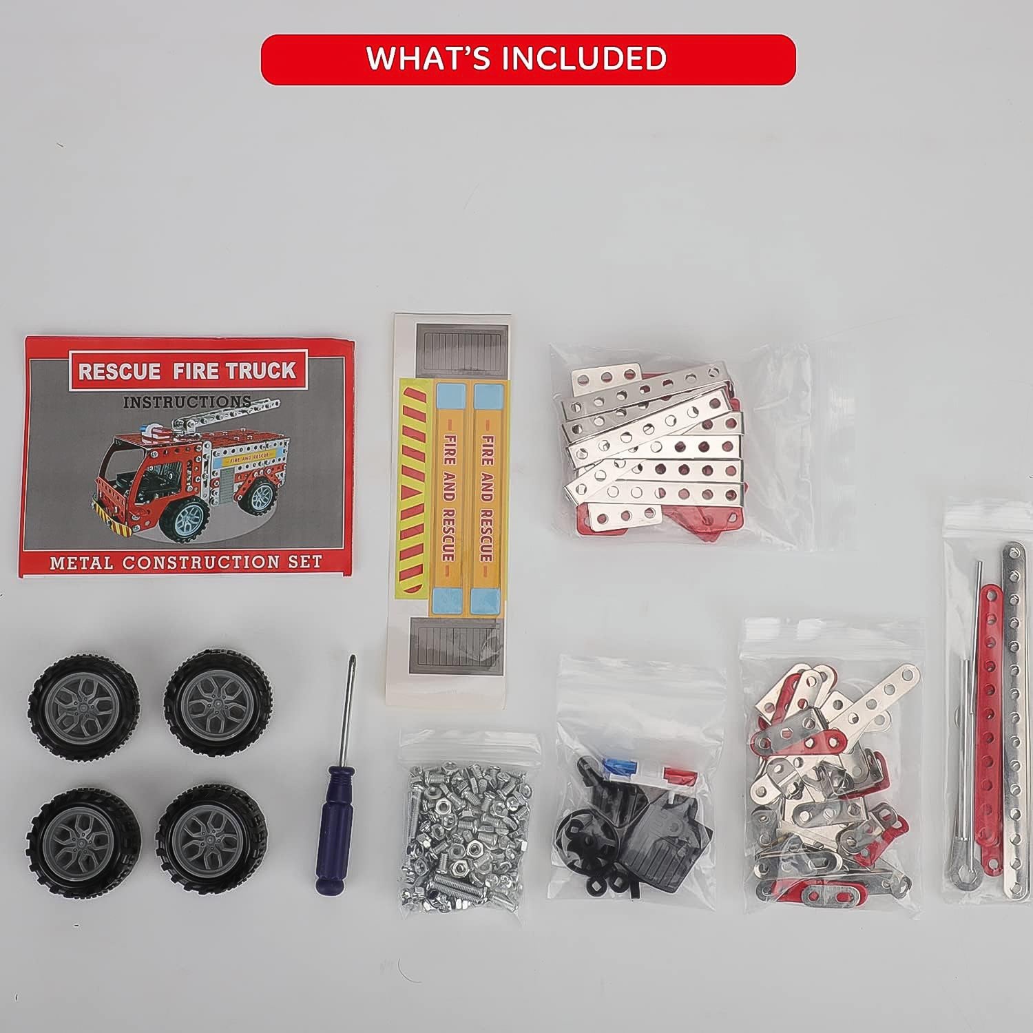 Metal Construction Fire Truck Kit for Kids Metal Construction Fire Truck Kit for Kids
